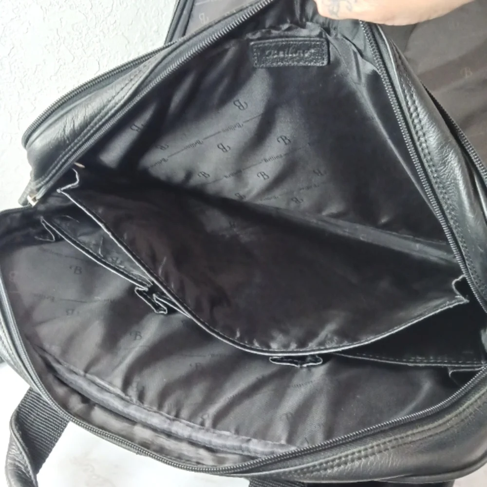 Black Leather Men's Bag